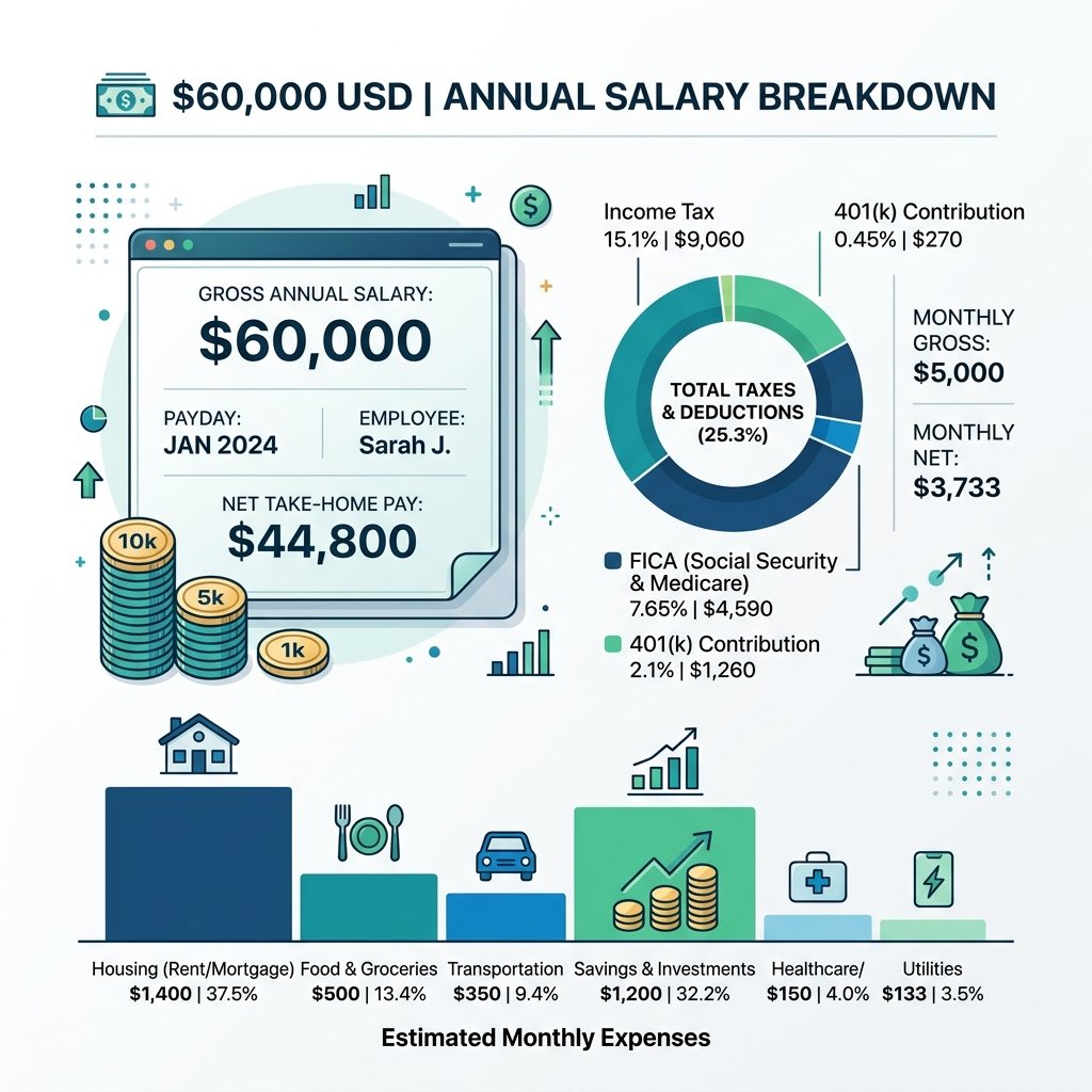 $60k Salary Breakdown