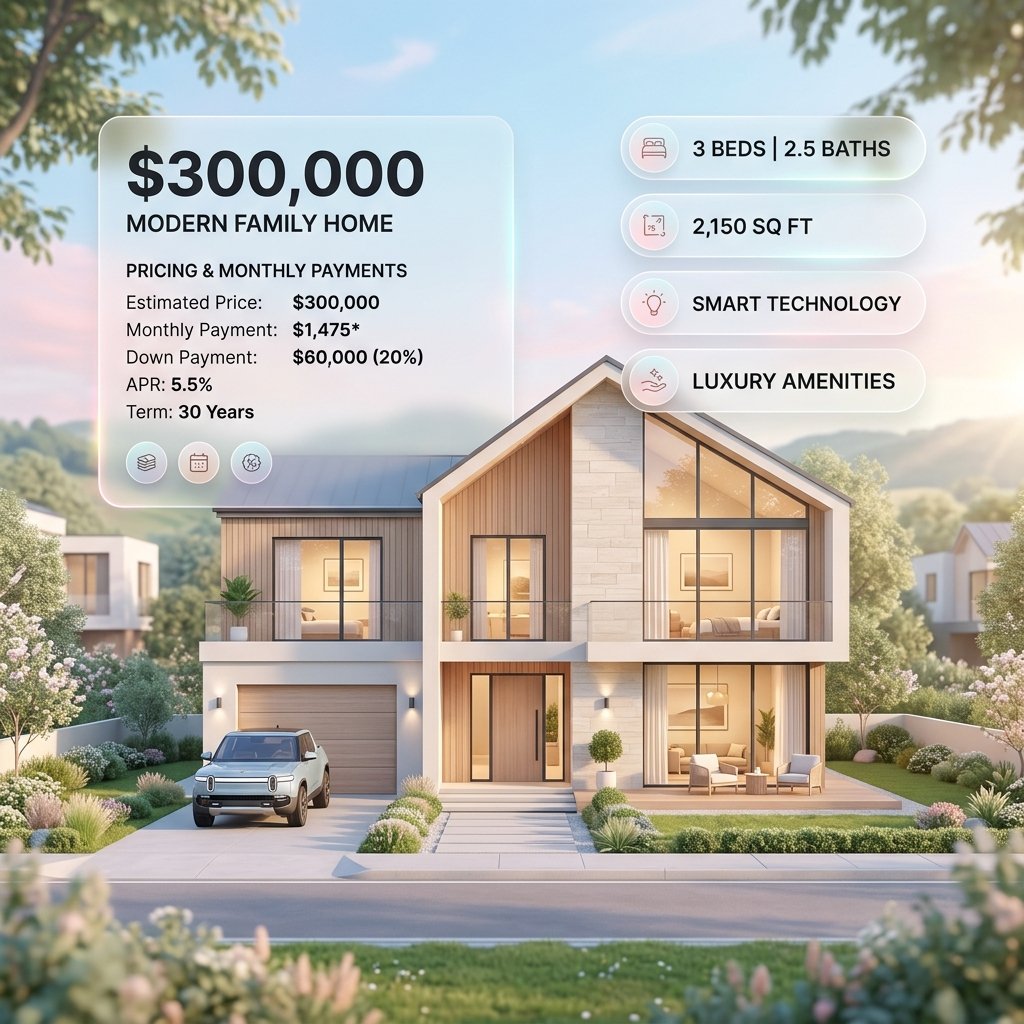 Modern $300,000 Family Home Payment